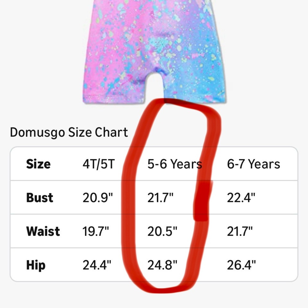 Domusgo One Piece Gymnastic Graffeti Leotard Unitard Girls Size 5-6 - Picture 11 of 11